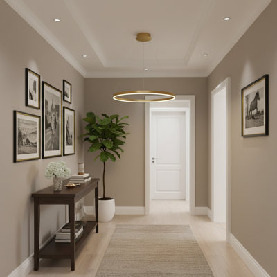 Stockham 1-Light Unique Geometric Chandelier Round Circle LED Kitchen Island Pendant