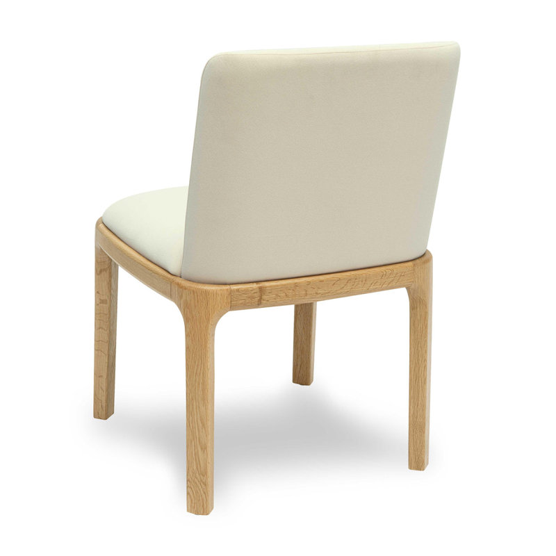 Chaise en velours Heather Performance, Crème, crème