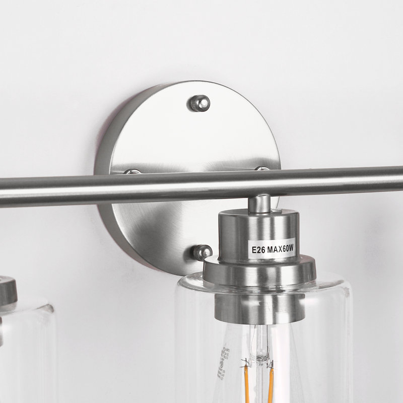 Éclairage pour meuble-lavabo à 3 lumières à intensité variable Higginson, Nickel brossé