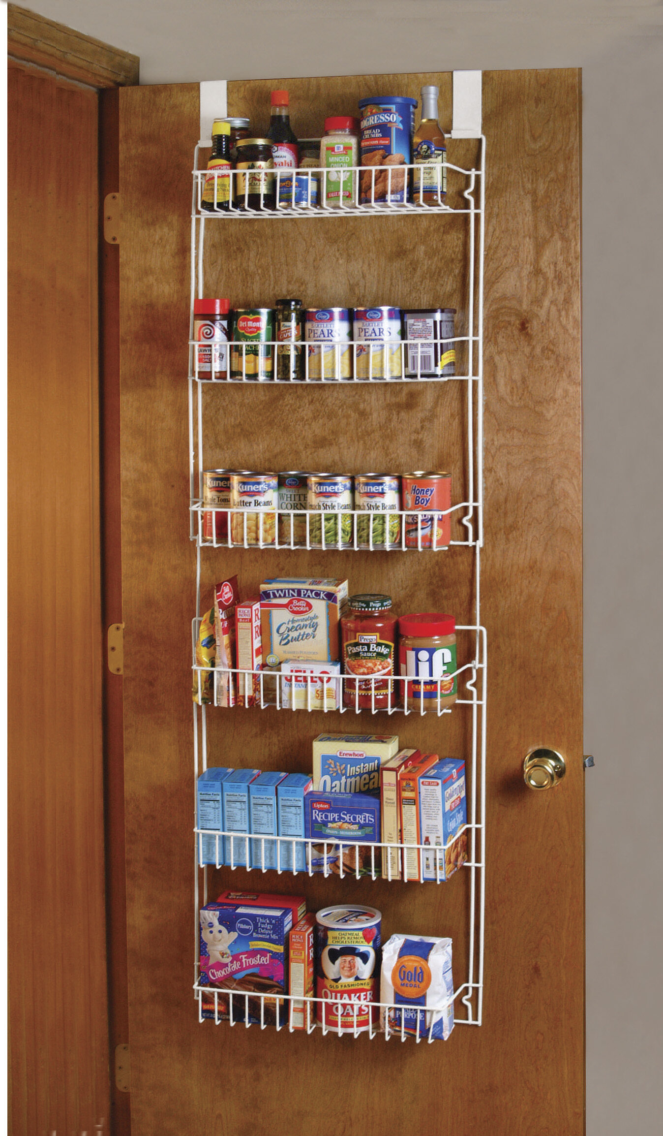 Jodi Kitchen Over Cabinet Door Organizer Dotted Line