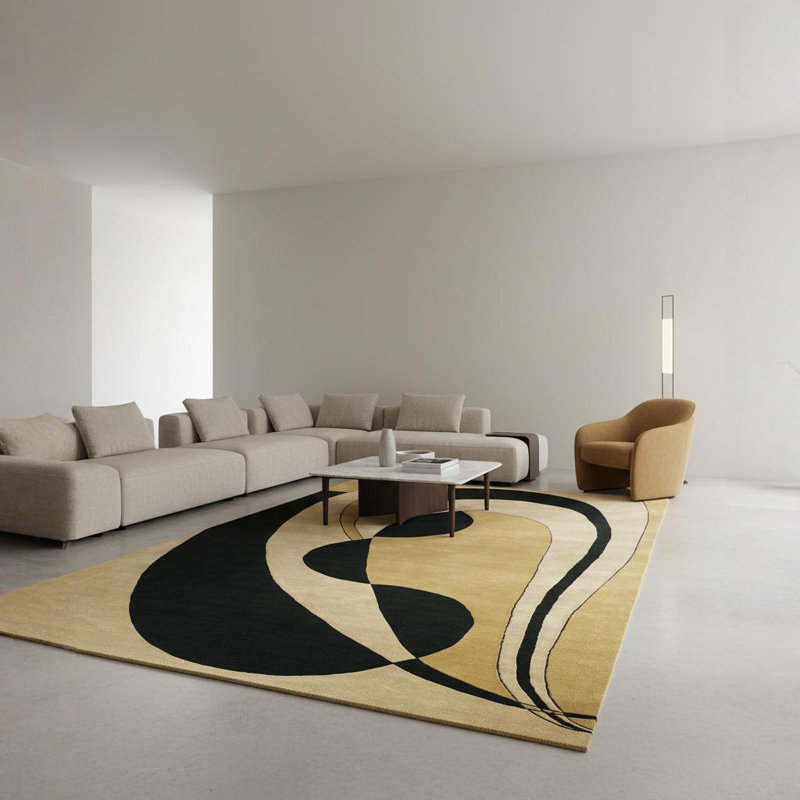 Tapis en laine touffeté à la main Caines Authentic, Rectangle 7 pi 9 po x 10 pi 6 po
