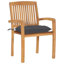4 chaises de patio empilables avec coussins vidaXL-453449923