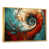 Toile avec cadre flottant or
