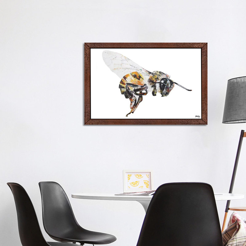 Bee 1 Piece Wall Art on Canvas, 152.5 cm H x 101.5 cm W, Brown Framed