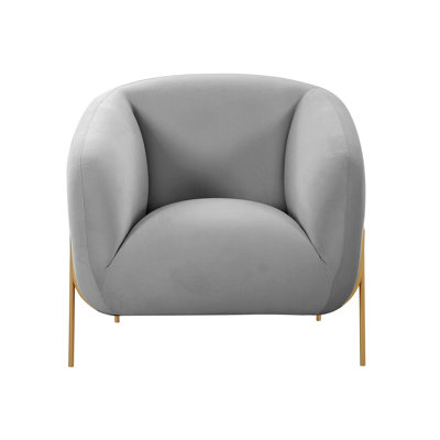 Fauteuil d'appoint en velours Kandra