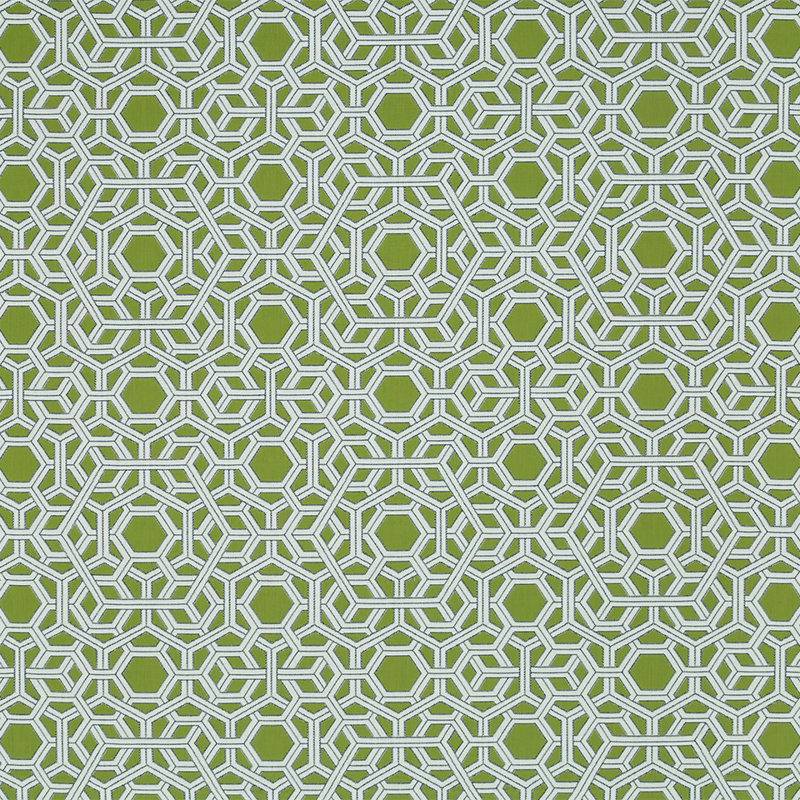 Tissu hexagone tissé intérieur / extérieur Thomas Pavilion Thomas Paul, Vert printemps