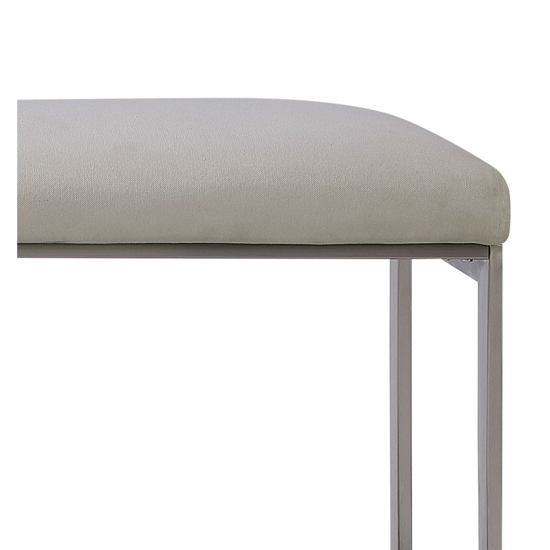 Banc rembourré en mélange de lin Gavan, Colombe