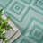 Foundry Select Versatile Diamond Aqua/Teal Indoor/Outdoor Area Rug-127167030