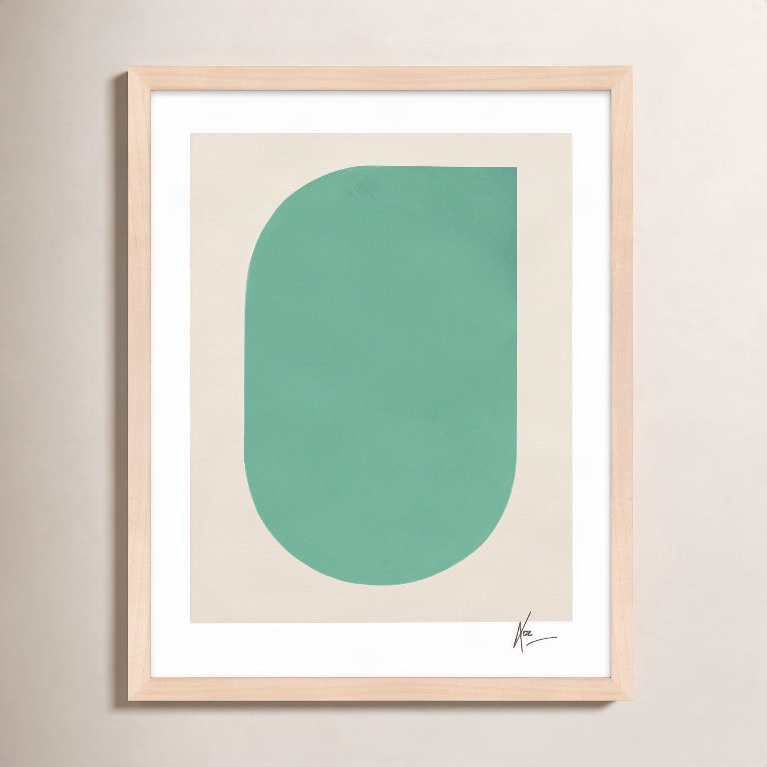 Keyhole "Keyhole 5" Painting by Lee Lessem, 30" H x 24" W x 1.25" D, Maple Framed