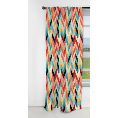 Tribal Fusion Chevron Pattern IV - Chevron Curtain - Blackout Chevron Curtain - 1 Panels
