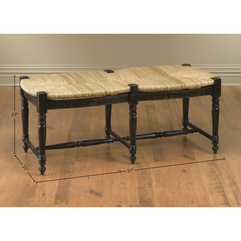 Banc en bois et mèche Damari, Noir