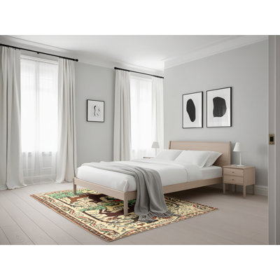 Beige/brun/vert/Tapis décoratif