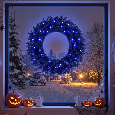 Faux Lighted 24'' Wreath
