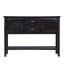 Console en bois massif avec tiroirs, aspect rustique - table d'appoint 48 po, charme, pour salle à manger-1598301317