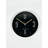 Elegant Decorative Wall Clock, 12 x 12 Inches, Black & Gold | 100% Plastic Frame, Real Glass Cover, Thickness: 1.8 Inches | Perfect for Living Room, Office, or Bedroom, Stylish Design & Accurate Timekeeping-105520090