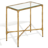 Isabellina Metal and Glass Accent Table
