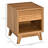 Corrigan Studio® Modern Bedside Table Nightstand, Living Room End Table, Side Table With Drawer And Shelf, Walnut Brown