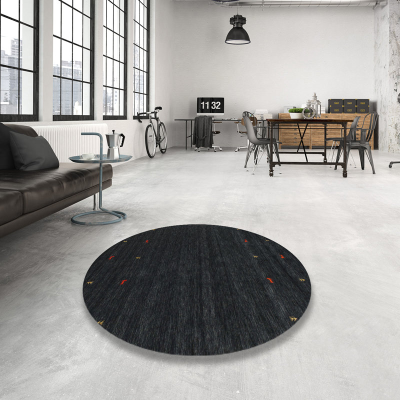 Geometric Indoor Rug, Round 4'
