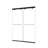 North American Frameless Double Sliding Matte Black Shower Door With Adjustable Soft Closing Function 8Mm Tempered Glass With Nano Easy Cleaning And Stick Explosion-Proof Menbrance