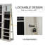 Armoire à bijoux avec miroir et éclairage DEL pour le rangement du maquillage