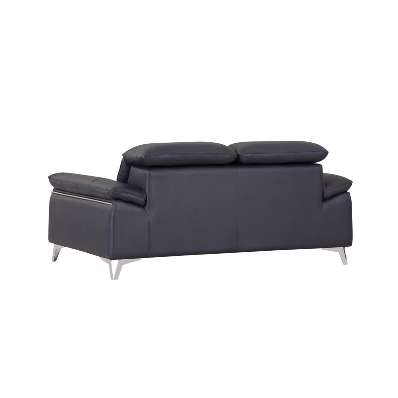 Causeuse en cuir italien Global United, Marine