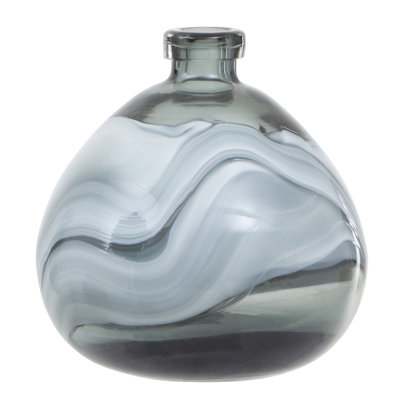 Wigburg Grey Glass Decorative Bottle