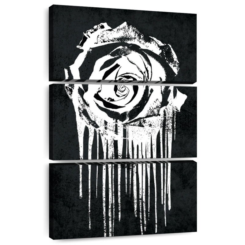 Goutte de peinture Harnek White Rose, H 32 po x l 20 po