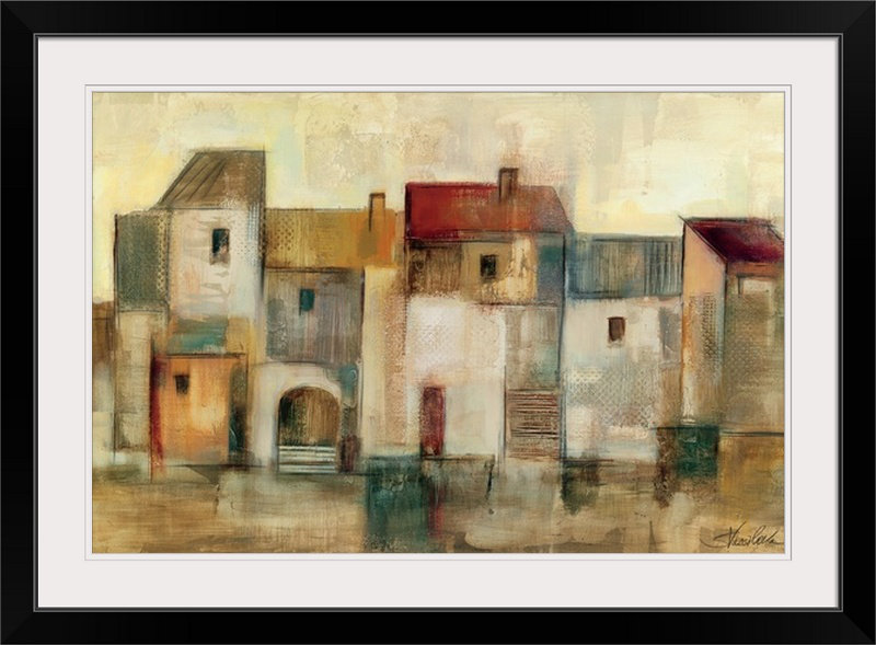 «Nostalgie» par Brittinie, reproduction d'art, H 32 po x l 44 po x P 1 po, Cadre noir