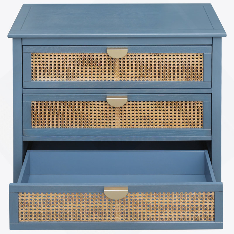 Commode d'appoint 3 tiroirs Natural Rattan