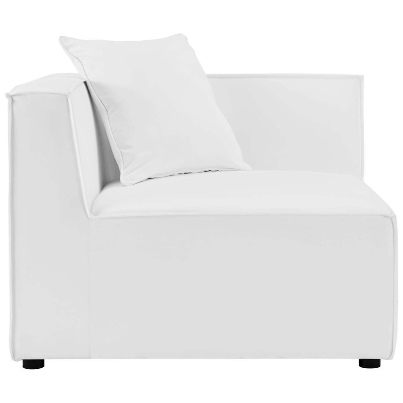 Modway Saybrook Outdoor Patio Upholstered 2-Piece Sectional Sofa Loveseat, White