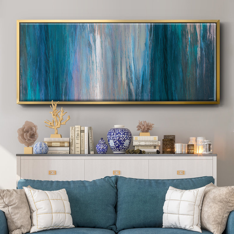 «Falling Blue» - toile encadrée