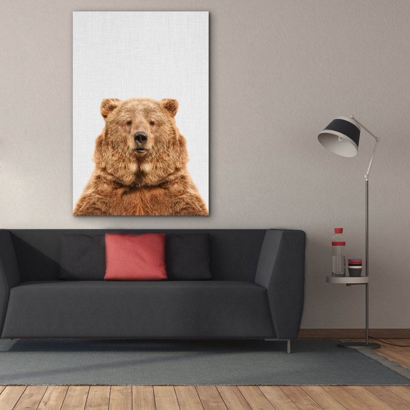 "Bear" par Tai Prints, Canvas Wall Art "par Tai Prints, H 60 po x l 40 po x P 1,5 po