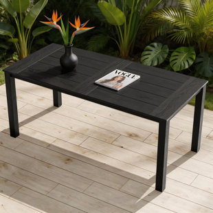 Outdoor Plastic Patio Table All Weather Outdoor Dining Table