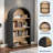Arched Bookshelf With Storage Shelves