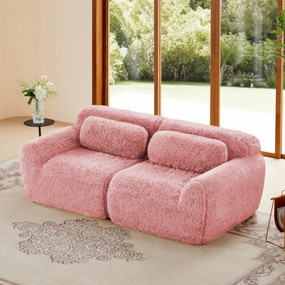 Canapés modulaires modulaires pour canapé, conception antidérapante en tissu moelleux et moelleux, éponge haute densité 32D, conception ergonomique sans assemblage requis, avec coussins décoratifs pour le salon