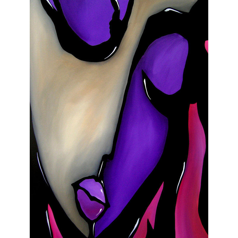 Impression abstraite, impression sur toile tendue, H 16 po x l 12 po x P 1,5 po