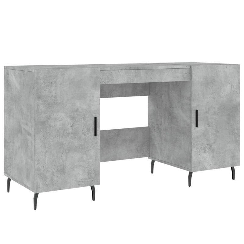 Avaani Metal Base Writing Desk, Concrete Grey