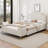 Elegant Full Size Velvet Upholstered Bed Frame Set With Versatile Ottoman Storage