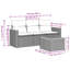 Ensemble de canapé de jardin Vidaxl beige
