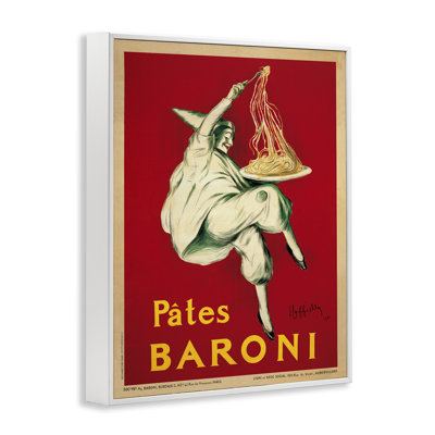 Pates Baroni Vintage Food Poster White Framed Giclee Art by Marcello Dudovich