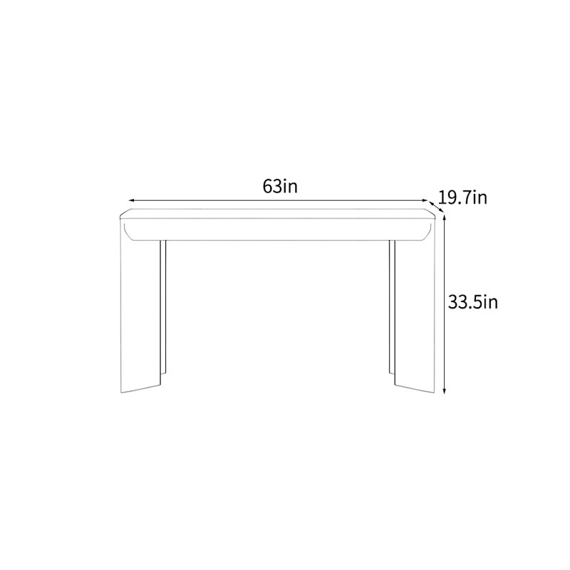 Italian-style minimalist console table