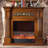 Walnut Solid Wood Electric Fireplace