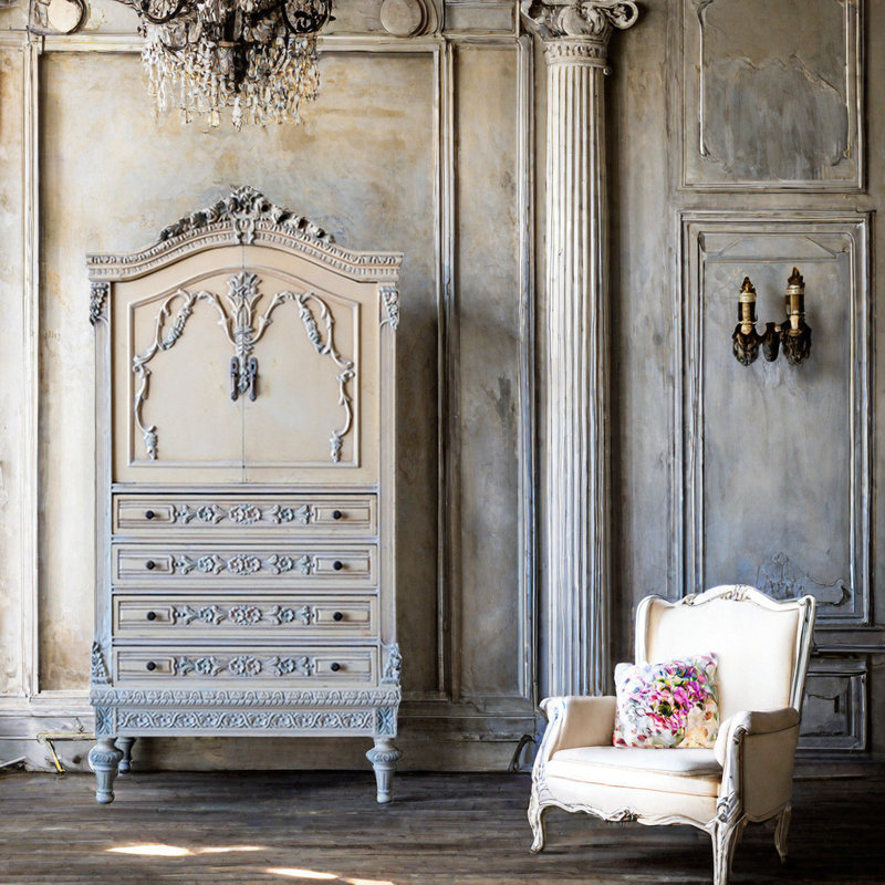 Buffet décoratif style français sculpté