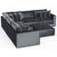 Canapé modulaire 5 pièces et 1 repose-pieds inclus Nyrie Nyrie-100929482