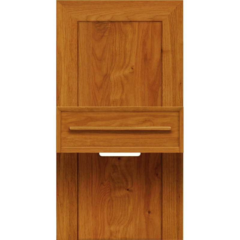 Moduluxe 1 - Drawer Solid Wood Nightstand, Autumn Cherry