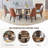 63" Modern Gray Dining Table Set With PU Leather Chairs, U-Shaped MDF Base-116446666-116446672