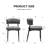 Curved Back Upholstered Dining Chairs Set For Dining Room, Kitchen, Living Room-1782430556