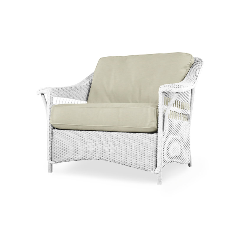 Nantucket Outdoor Lounge Chair, Rumba Stonewashed, White