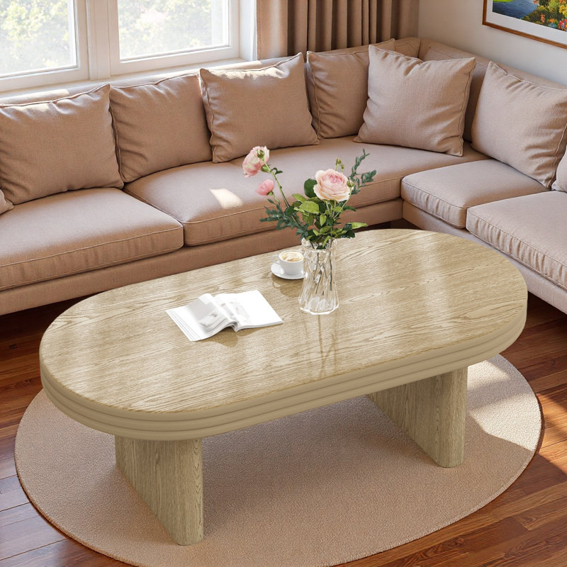 Table basse Mid Century Modern, Naturel