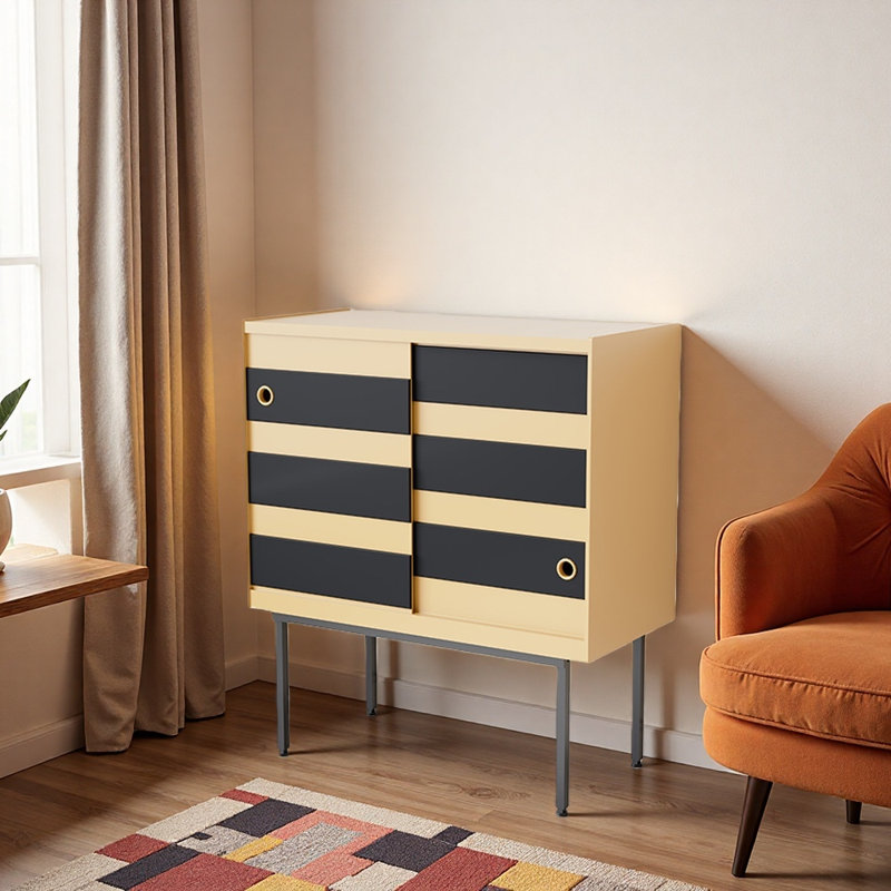 Console Mid-Century moderne, H 35,4 po x l 47,2 po x P 15 po